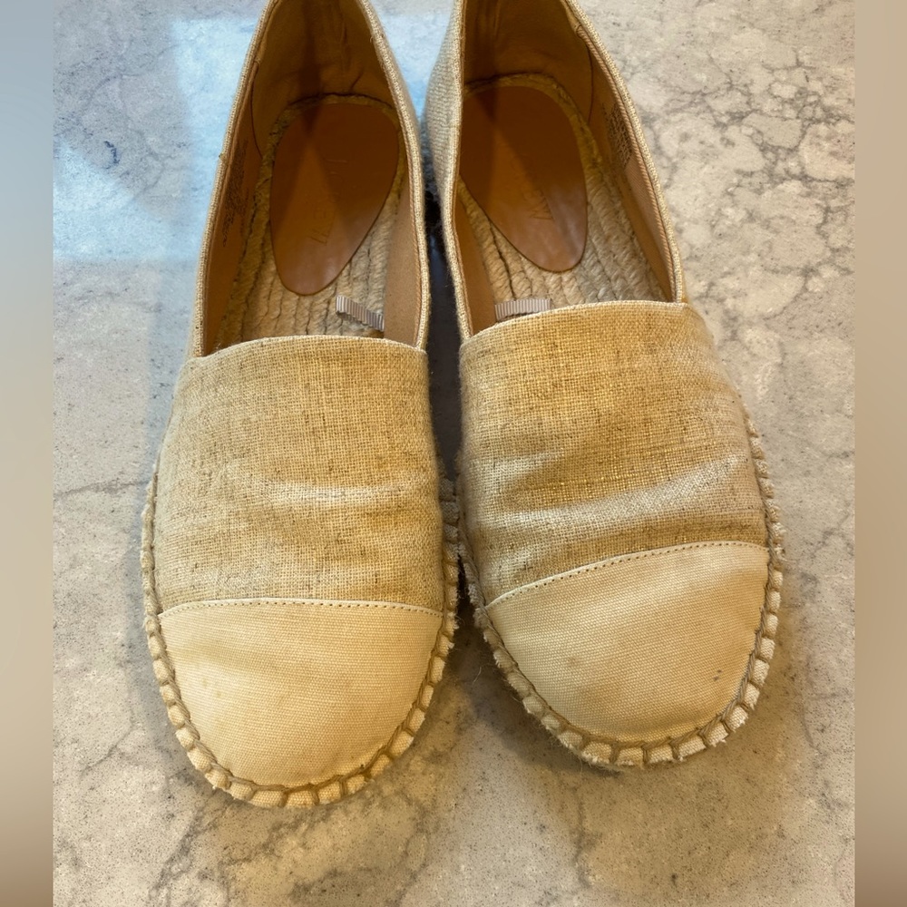 Tan espadrille flat